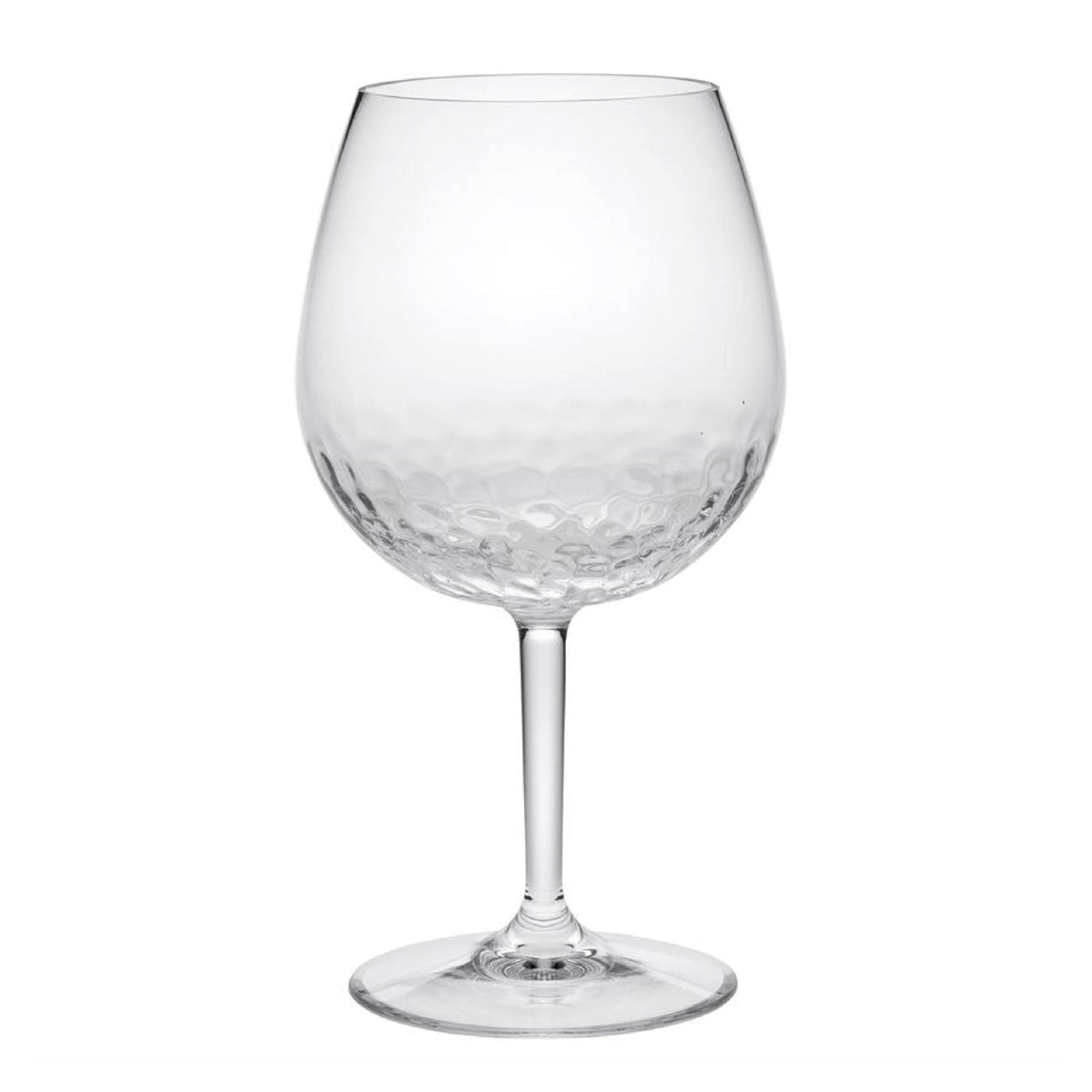 Tritan - Leadingware Unbreakable Wine Glass Set With Hammer Design Bpa Free Plastic, 22Oz - Clear