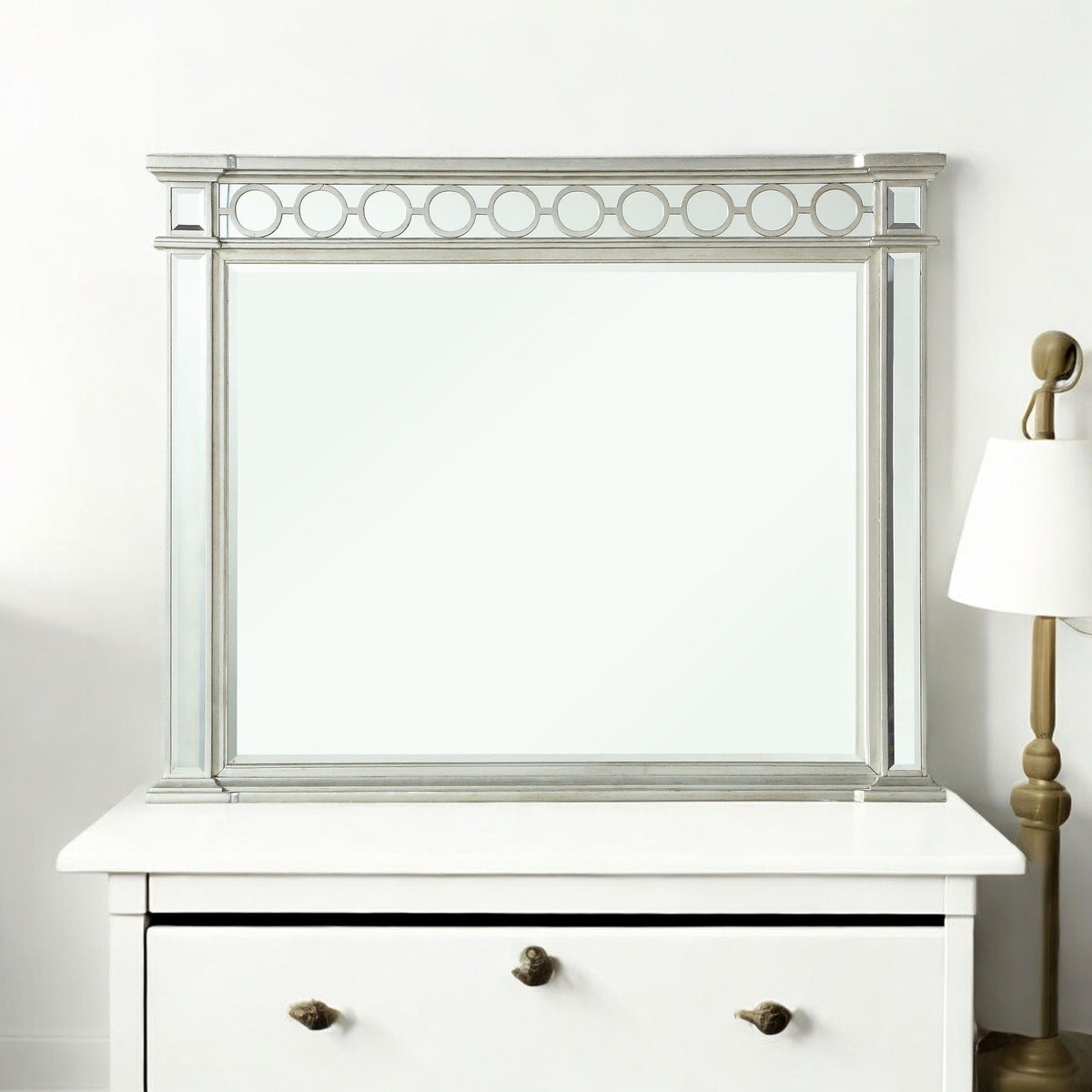 Varian - Mirrored Designed Mirror - Silver