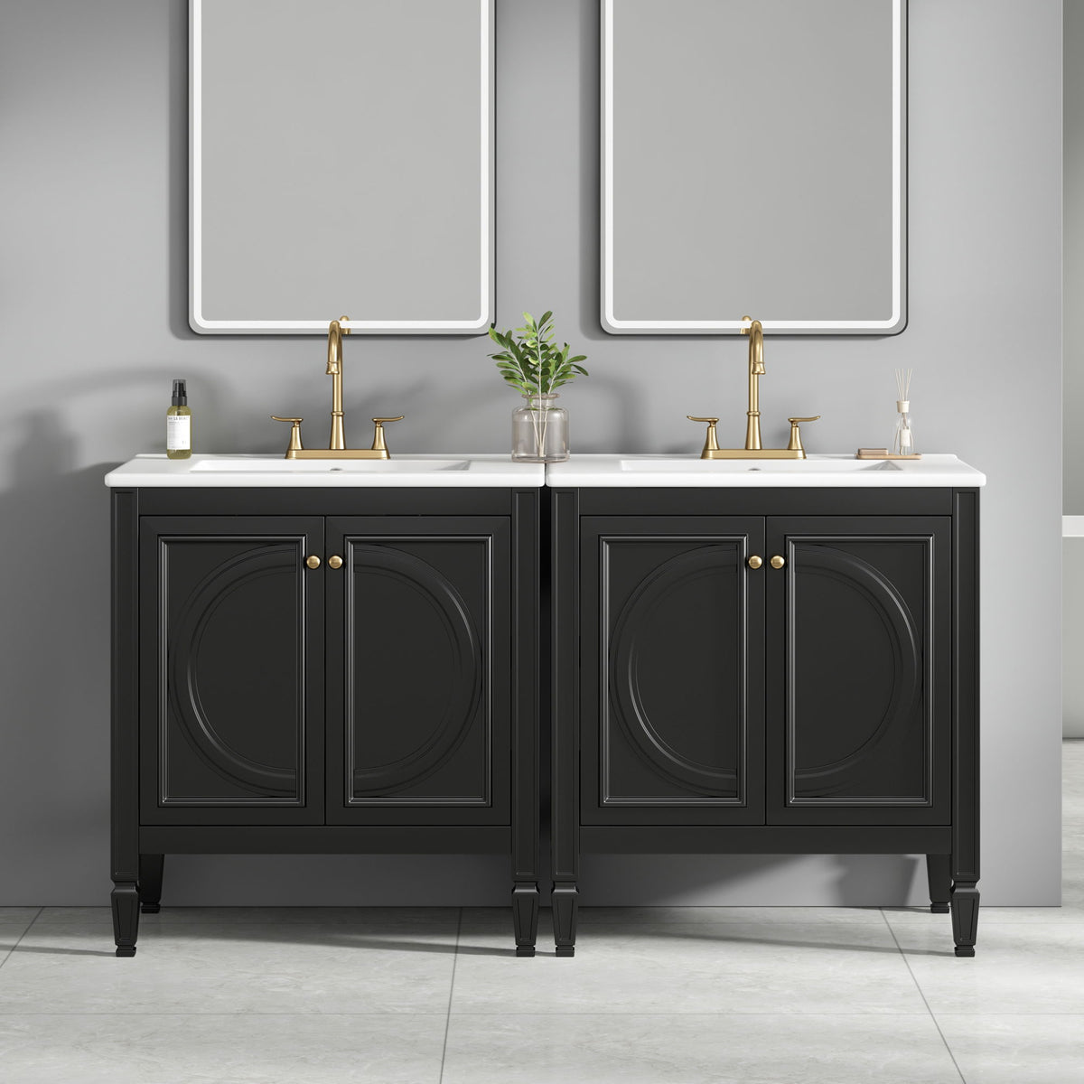 Bathroom Vanity With Sink With 2 Doors And Adjustable Shelf