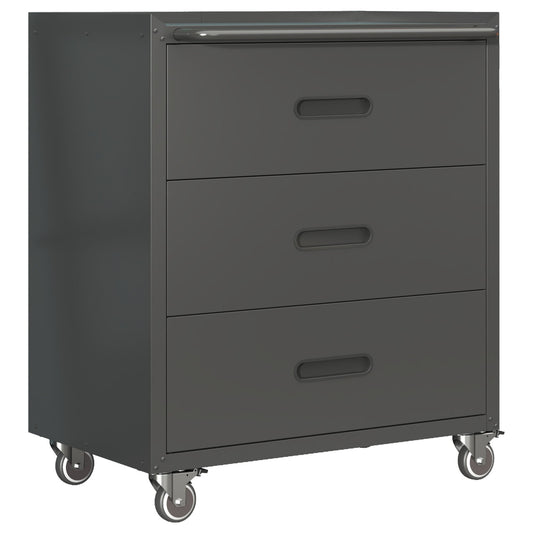 Heavy Duty Metal Storage Cabinet With Wheels 3 Drawer Tool Cabinet For Garage, Office, And Home Organizer Solutions