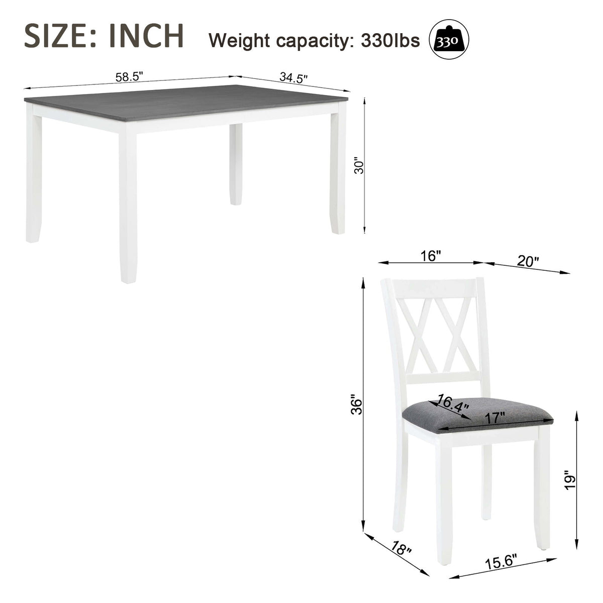 Modern Dining Set With Upholstered Chairs