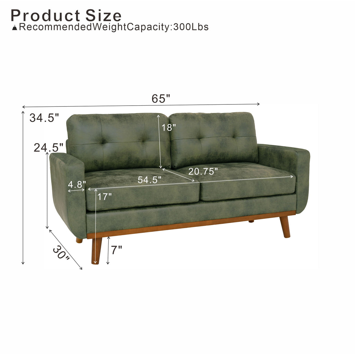 Modern 2 Seater Sofa