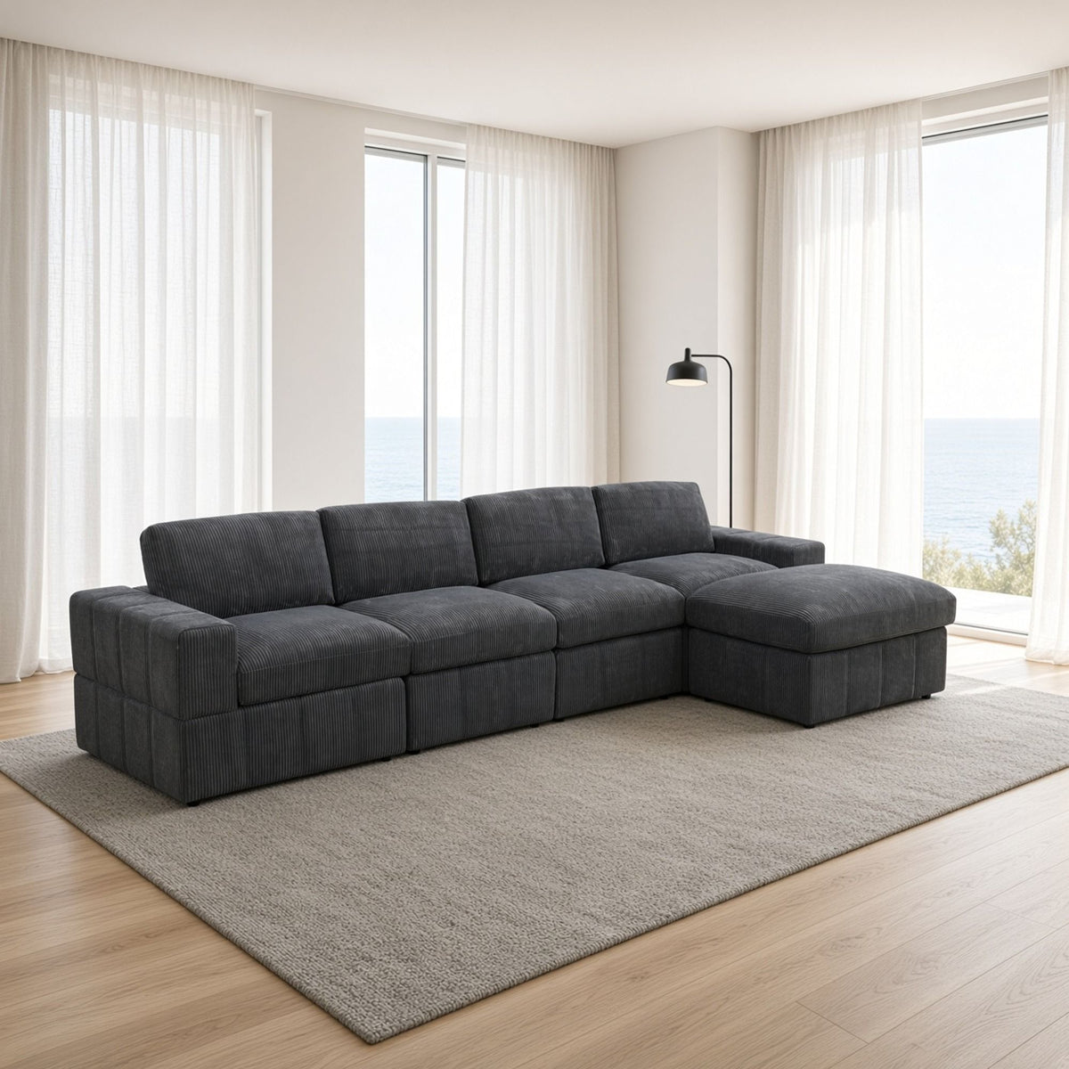 Modular Sectional Sofa, Reversible Set