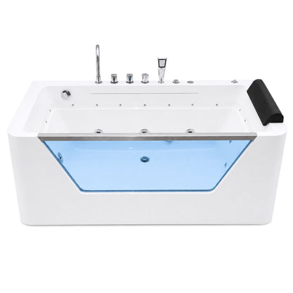 Xavier - Single Massage Bathtub - Milk White