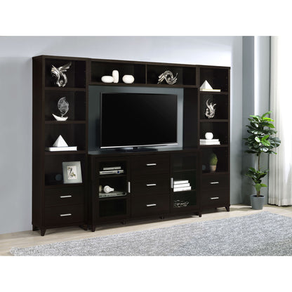 Barnaby - 4 Piece Rectangular Entertainment Center - Cappuccino