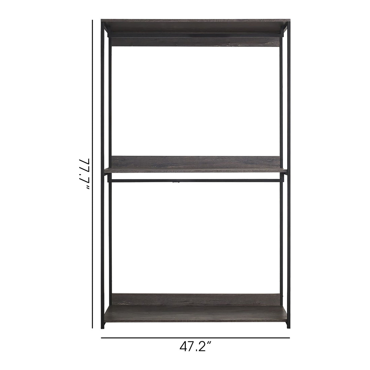 Monica - Farmhouse Industrial Wood Walk In Closet