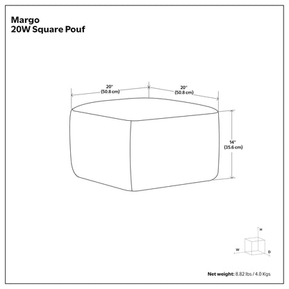 Margo - Square Pouf - Multicolor