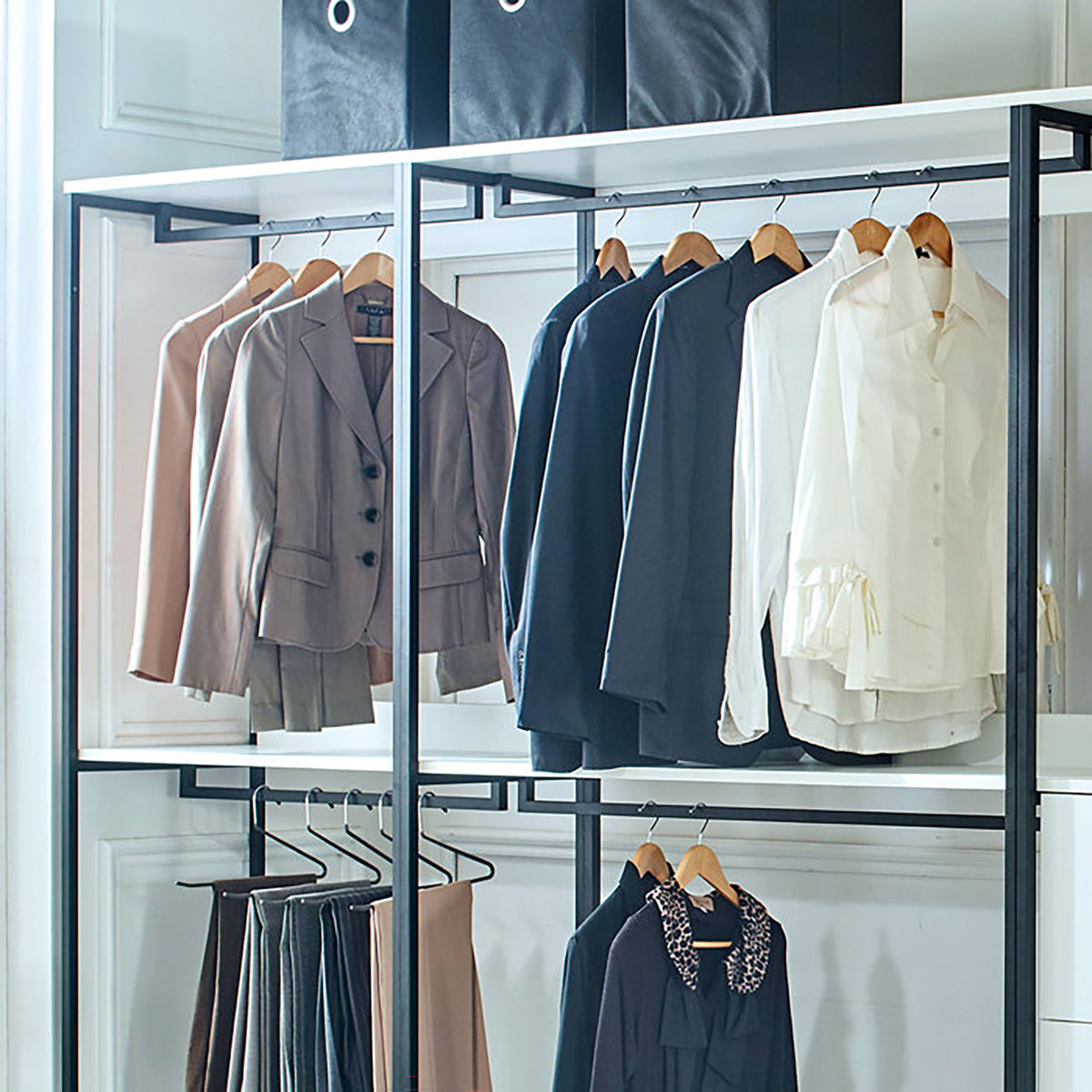 Fiona - Freestanding 4 Tower Walk-In Closet System - White