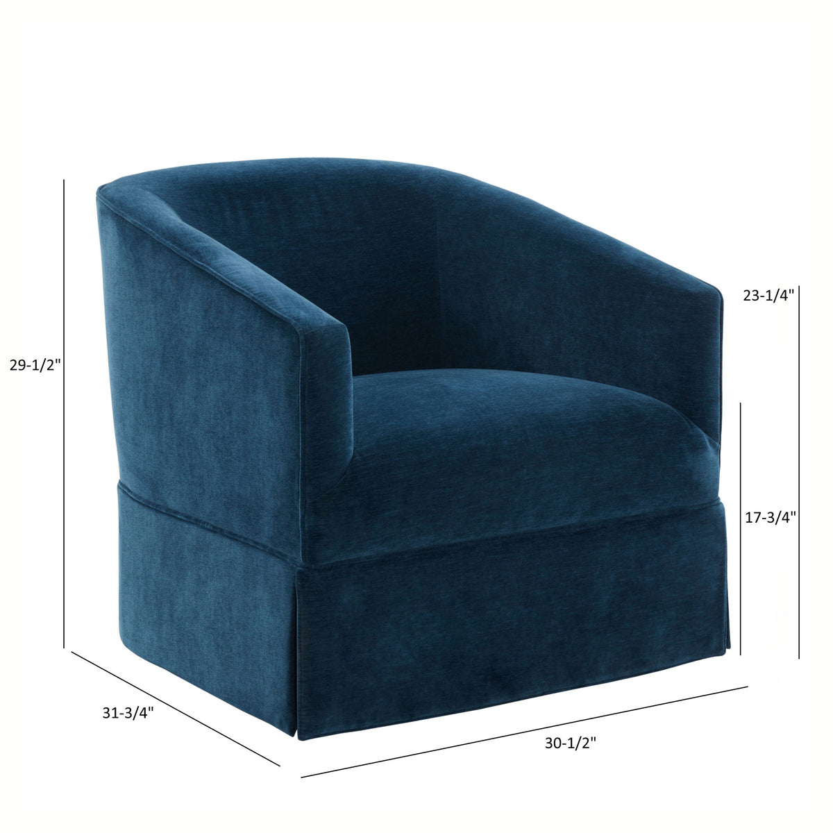 Elm - Skirted Swivel Chair