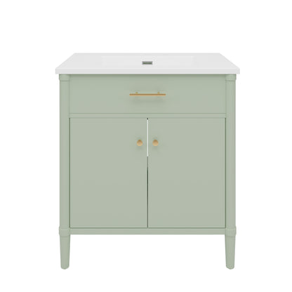 Bathroom Vanity With Sink, Soft Close Doors And Adjustable Shelf