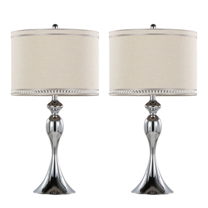 Ashland - Contemporary Table Lamp With Trim (Set of 2) - Chrome