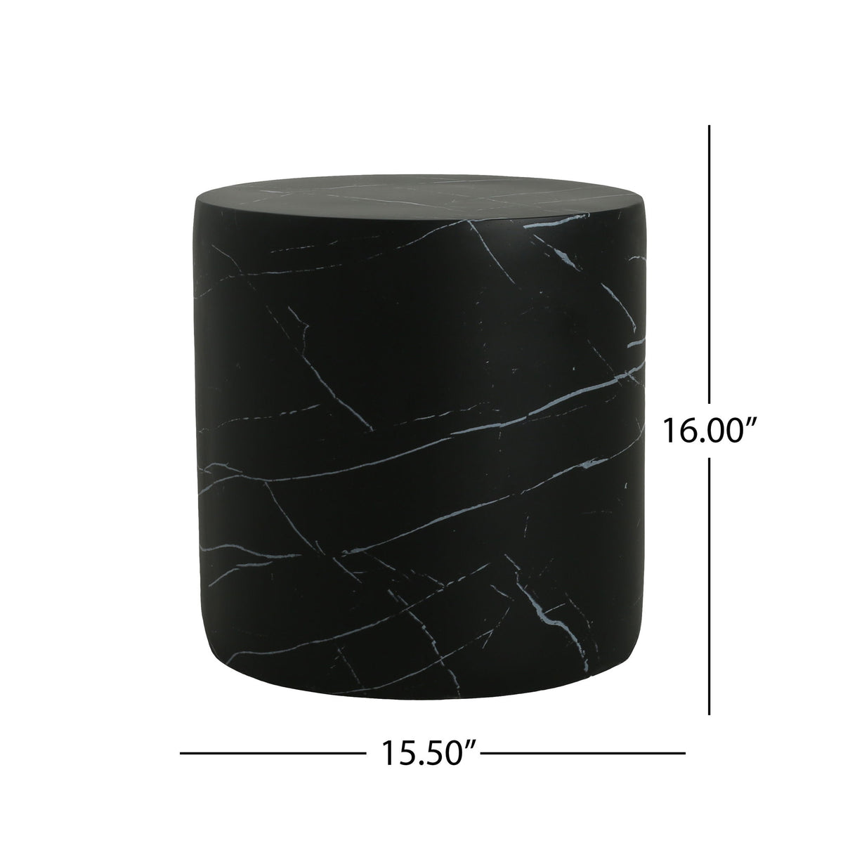 Cylindrical Design, Outdoor Lightweight Concrete Side Table