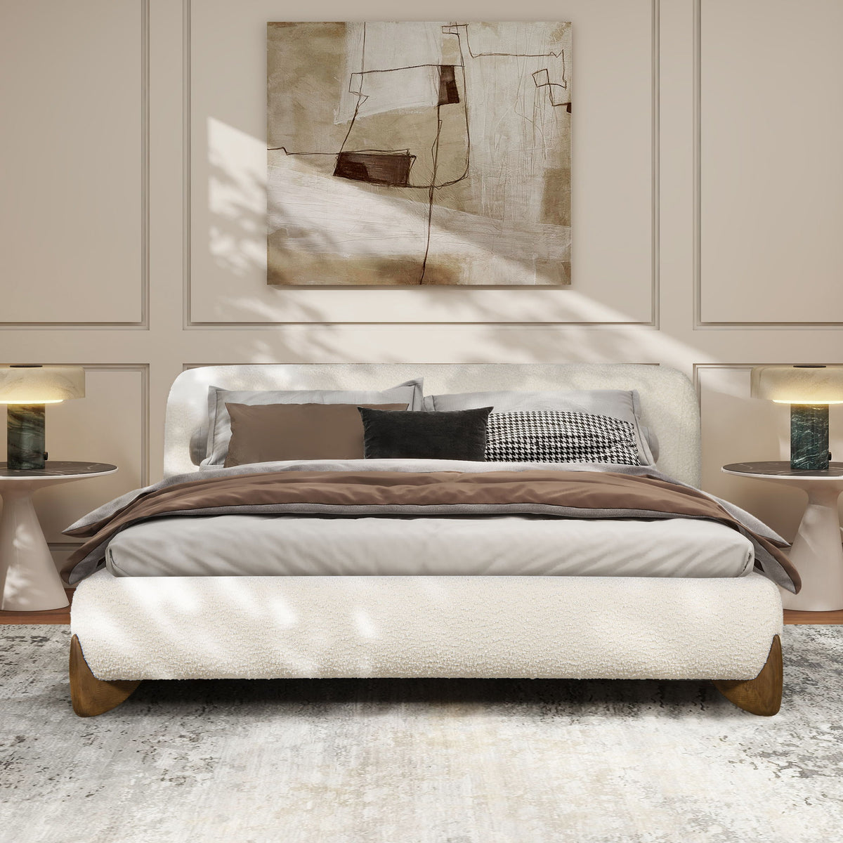 Alpine - Puffy Modern Platform Bed