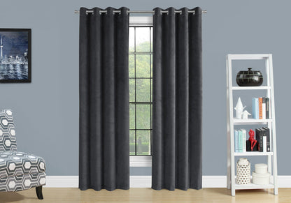2 Pieces Set, Curtain Panel, Room Darkening, Grommet, Contemporary & Modern