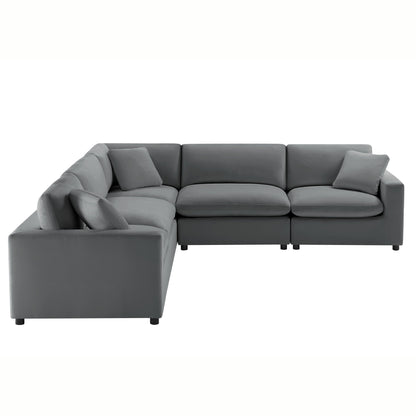 Caylie - Modular 5 Piece Sectional - Charcoal