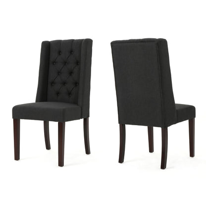 Sophisticated Tufted Dining Chair With High Back Design