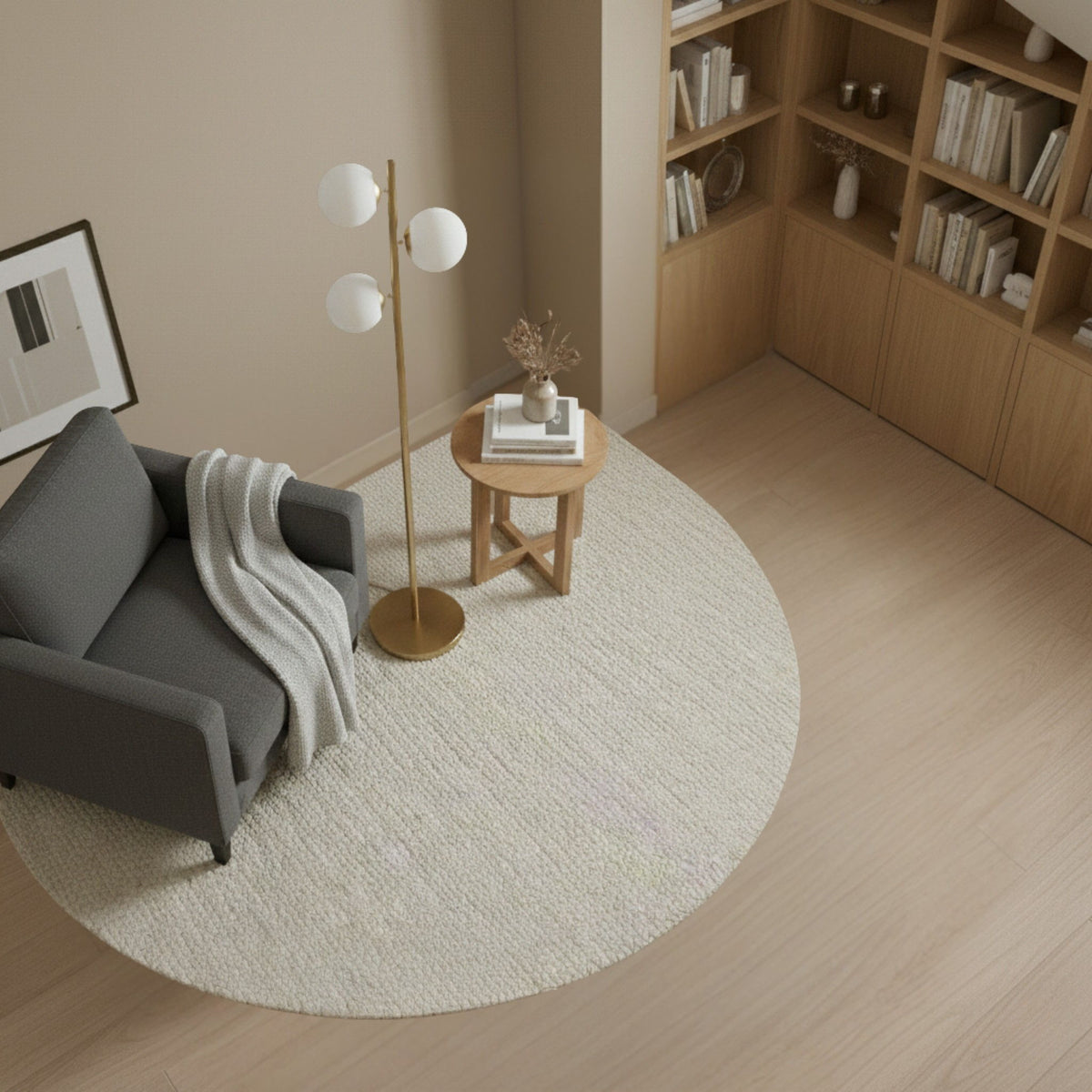 Brilliance - Modern Floor Lamp, Opal Shades And Round Base - Clear / Gold