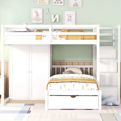 Bunk Bed With Wardrobe, Drawers