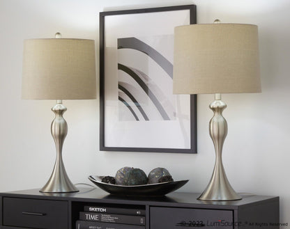 Ashland - Table Lamp (Set of 2) - Gray - Linen