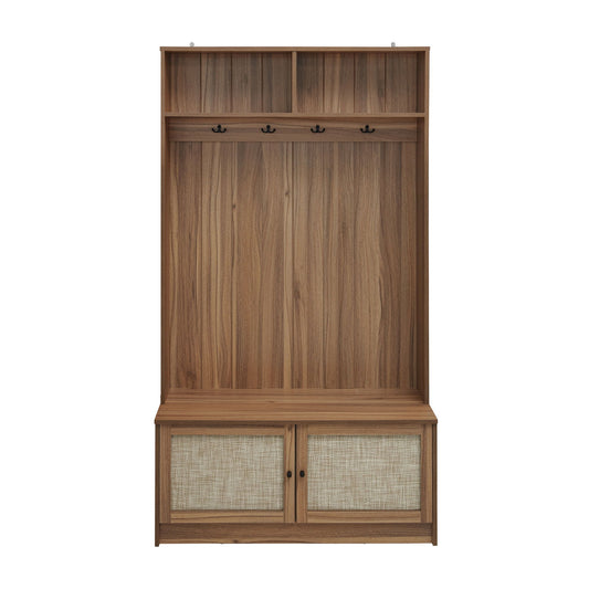 Modern Storage Closet For Bedroom, Entryway, Or Living Room - Walnut