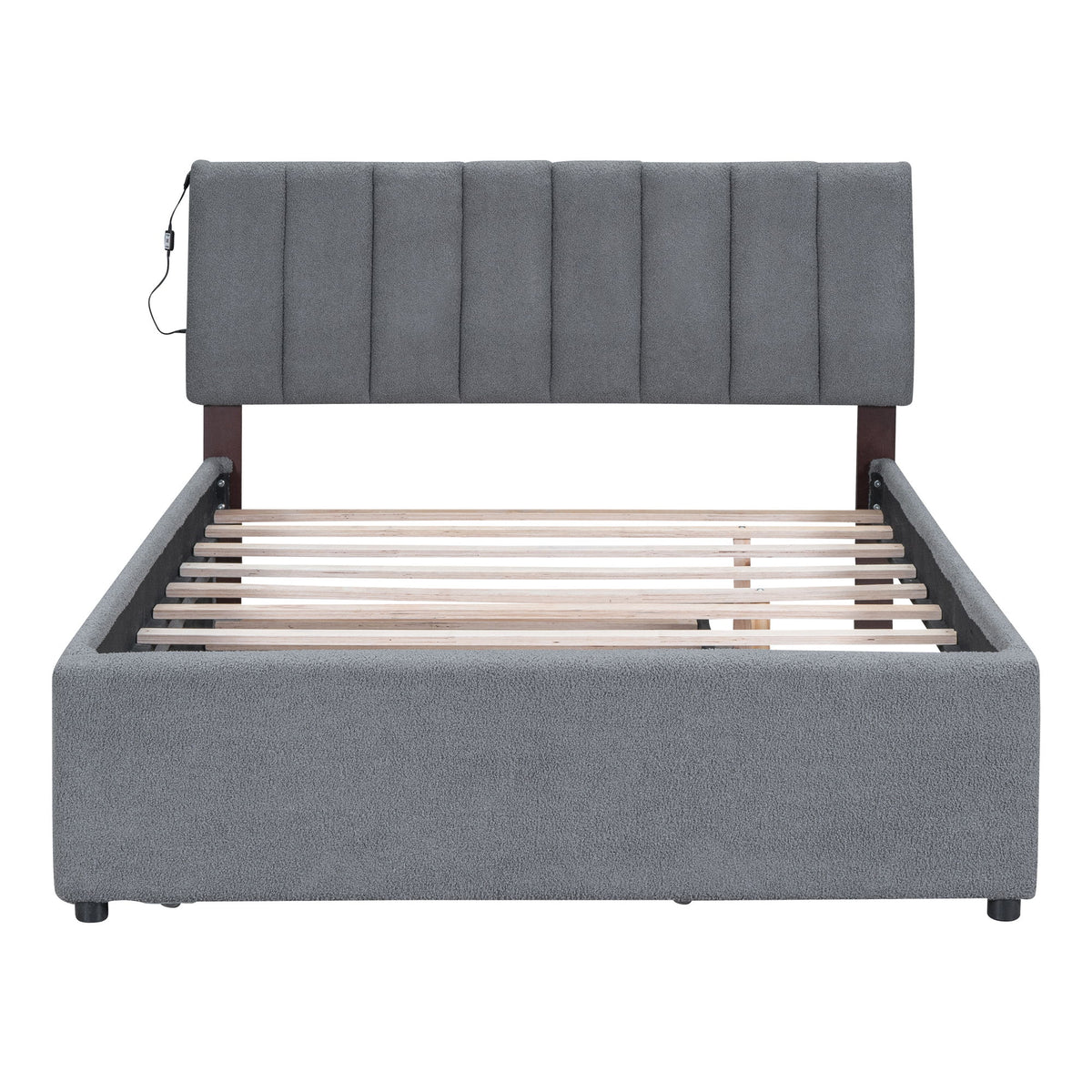 Upholstered Platform Bed With Trundle