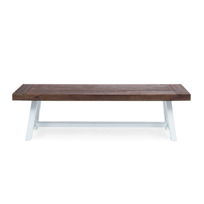 Tranquilizer - Outdoor Acacia Wood Bench With Slat Panel Design