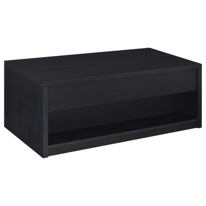 Canyon - Lift Top Table With Dual Drawers Storage Solution - Black