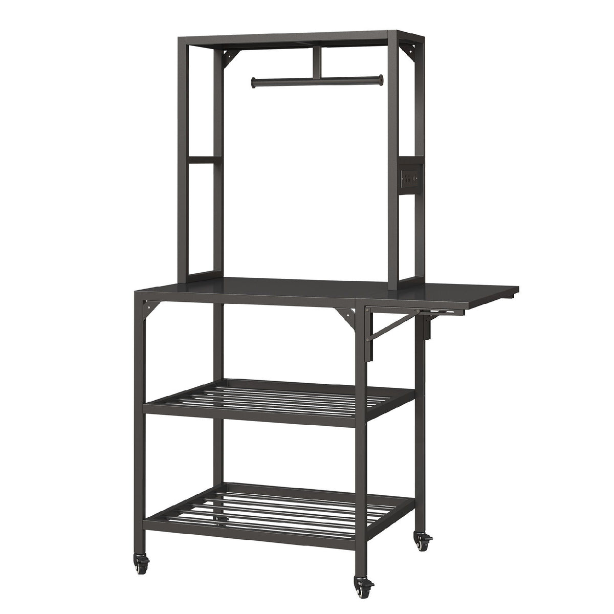 Heavy Duty 3D Printer Stand With Filament Storage Rack - Black