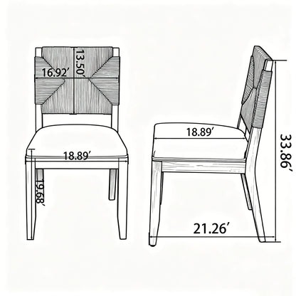 French Country Dining Chairs (Set of 2)