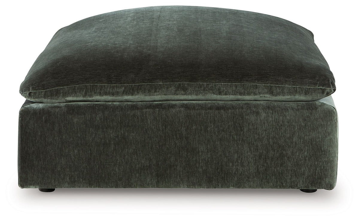 Carriage View - Oversized Accent Ottoman - Jade