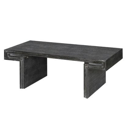 American Vintage Industrial Coffee Table, Double Tier Design