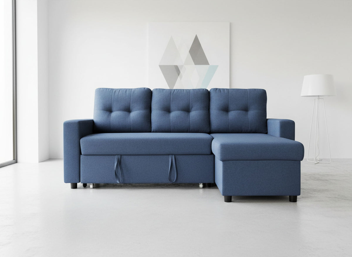 Convertible L Shaped Sectional Sleeper Sofa Bed, Saving Pull Out Couch