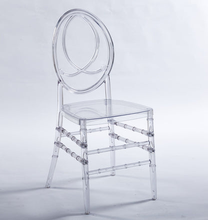 Dining Chair, Plastic Seat, Welding Chair (Set of 4) - Transparent