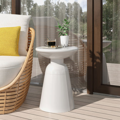 Outdoor Modern Metal End Large Table