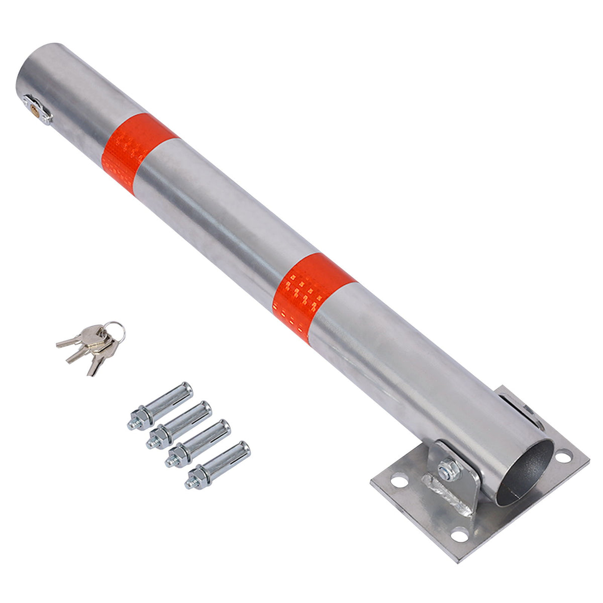 Parking Bollard Pole Barrier With Lock For Car Parking Protection