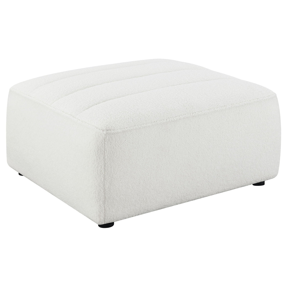 Sunny - Square Upholstered Ottoman - Ivory