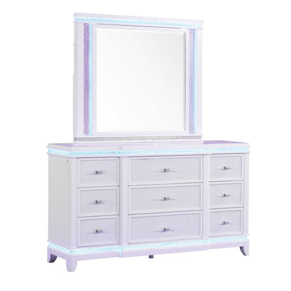 Opium - Mirror - White - Wood