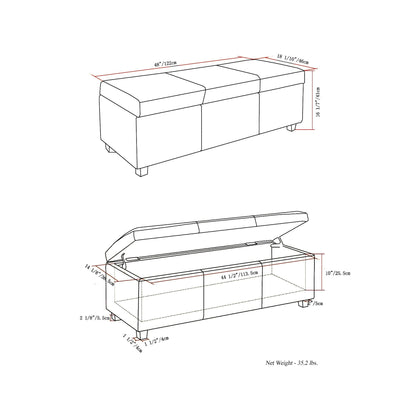 Avalon - Multifunctional Storage Ottoman Bench