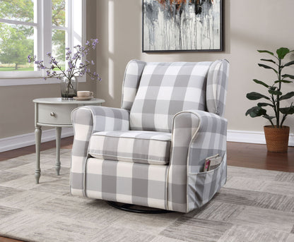 Patli - Glider Chair With Swivel - Gray