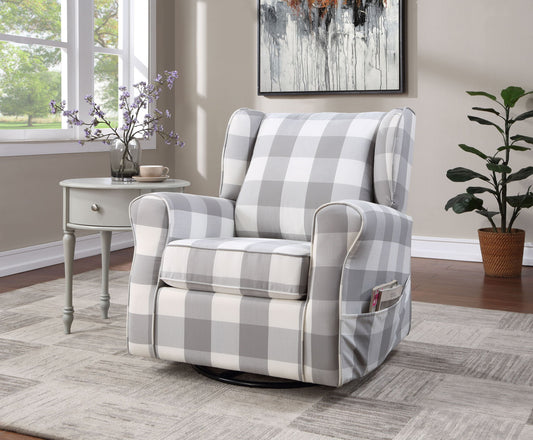 Patli - Glider Chair With Swivel - Gray
