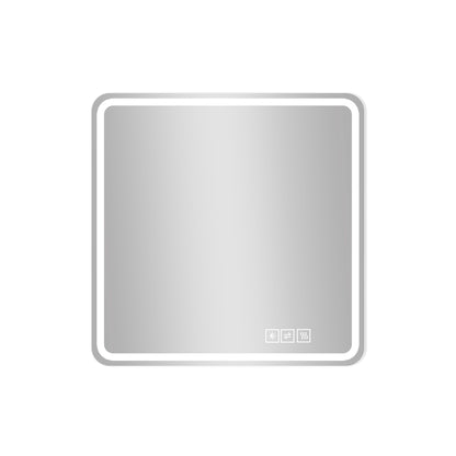 LED Bathroom Mirror, Anti Explosion Glass, Rust Resistant, Anti Fog, Tri Color