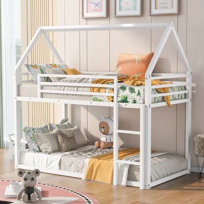 House Bunk Bed With Built In Ladder