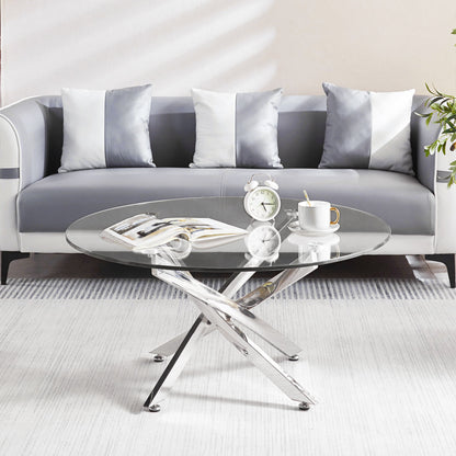 Round Table With Angular Slanted Legs