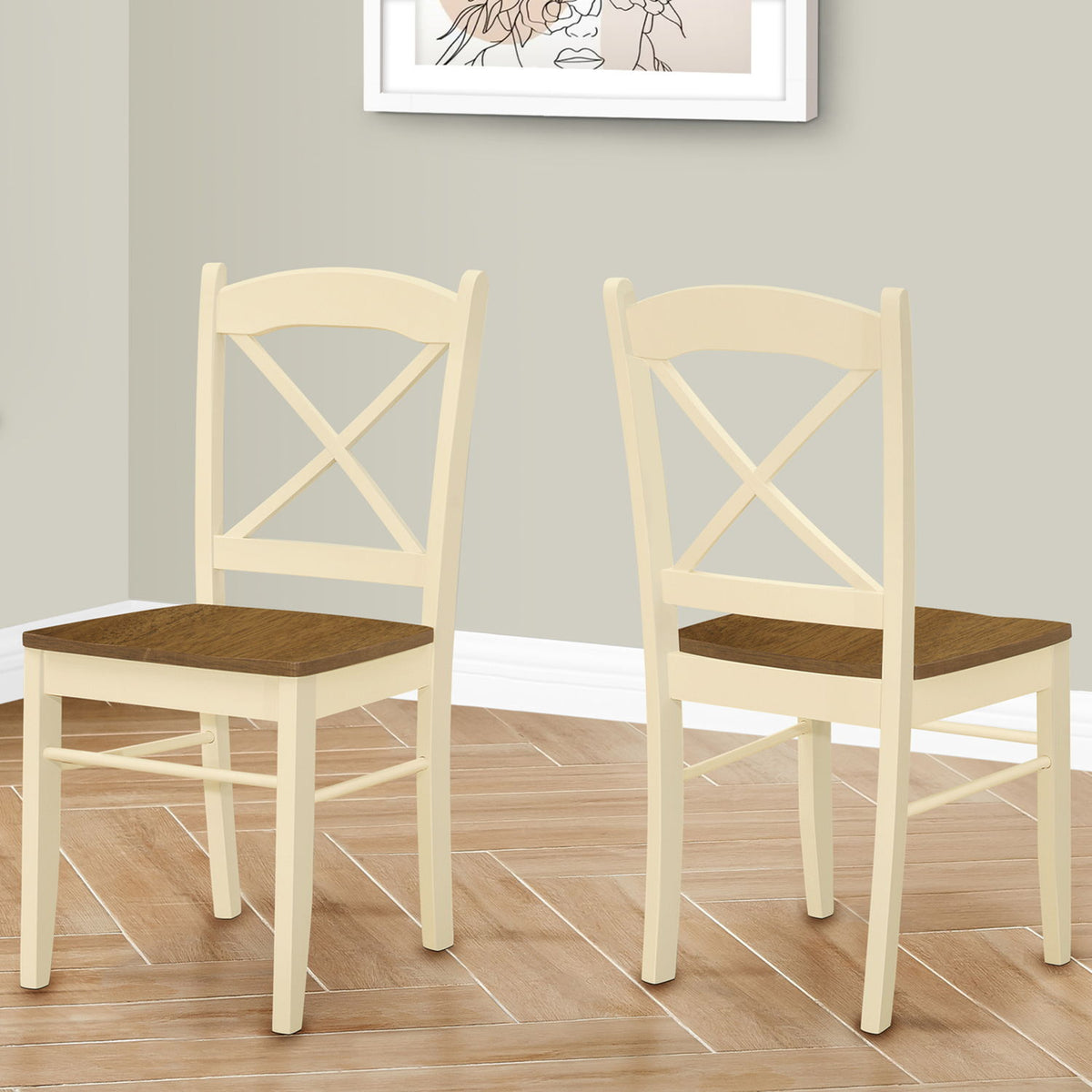 Dining Chair, Side, Dining Room, Transitional (Set of 2)