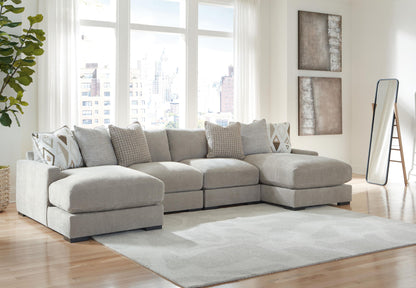 Aslan Court - 4-Piece Sofa Pit Sectional - Pebble
