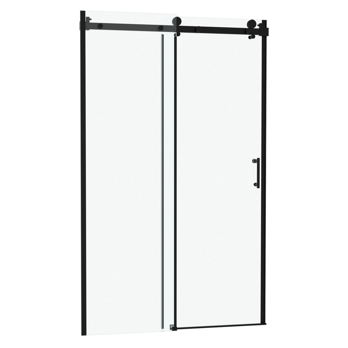 Modern Single Slide Shower Door, Tempered Glass, Stainless Steel Frame