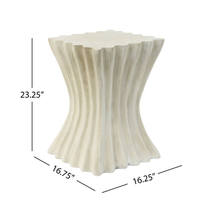 Mgo Archaistic Wavy Side Table - Antique Sandstone