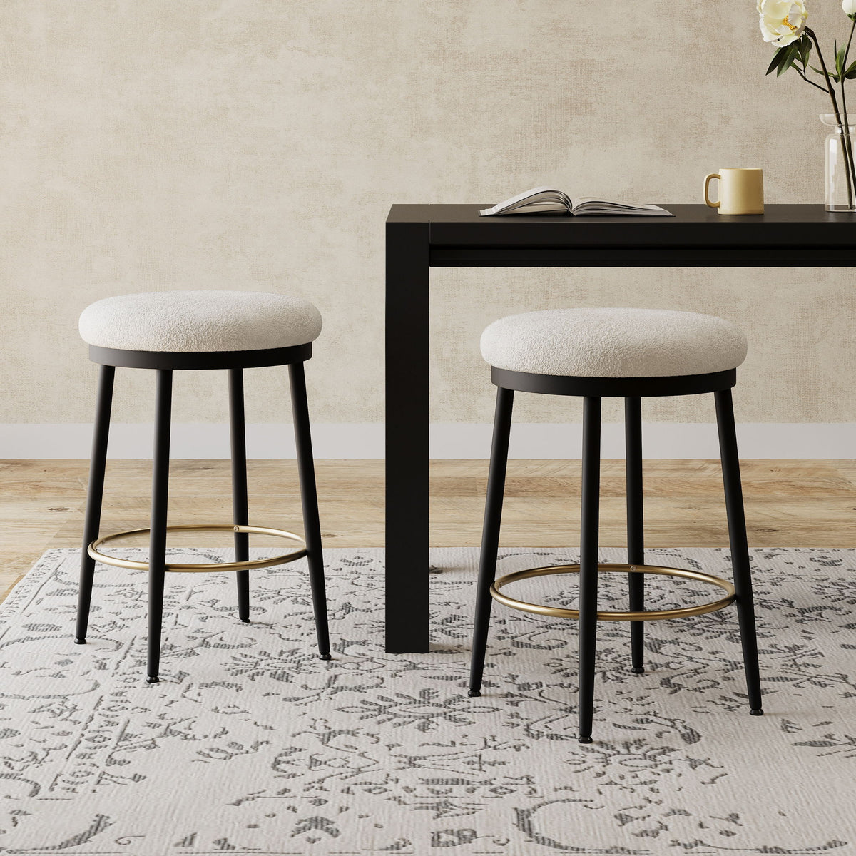 Stylish Design Counter Stools (Set of 2)