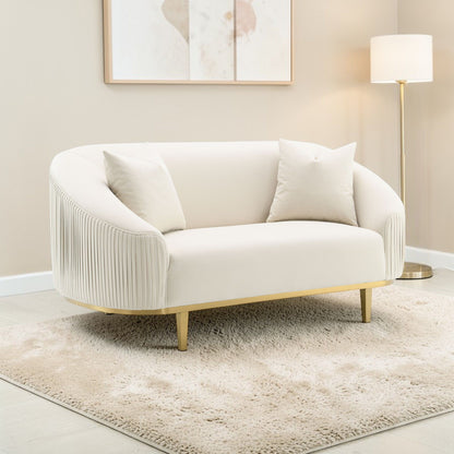 Martina - Loveseat With 2 Pillows - Ivory