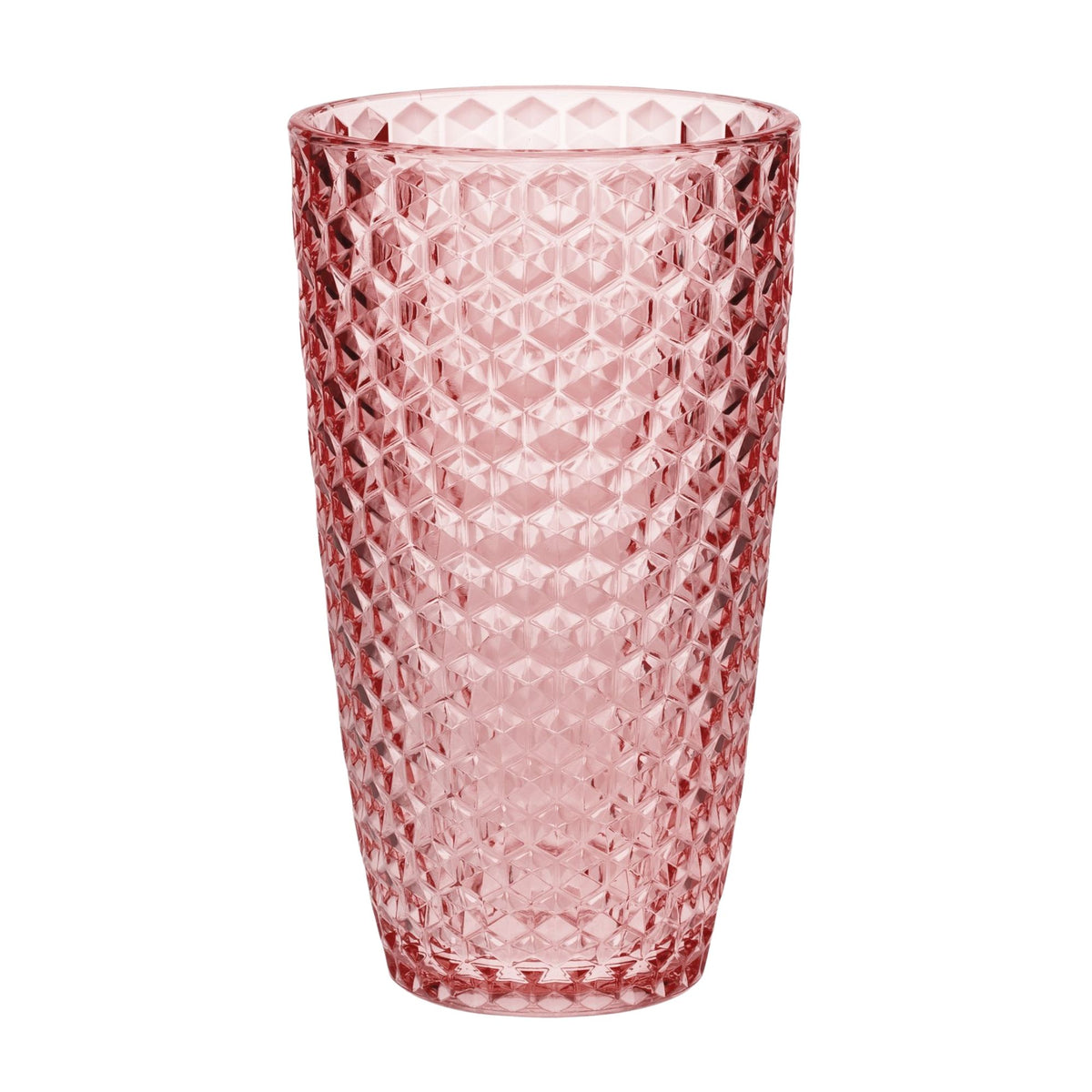 Leading Ware Diamond Cut Acrylic Drinking Glasses (Set of 4)